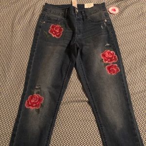 Girls embroidered Jegging